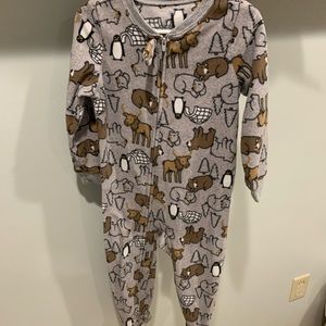 Fleece pajama onesie washed once- never worn